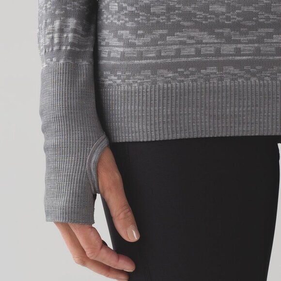 Lululemon Women's Rest Less 1/4 Zip Sweater - Grey - Picture 3 of 10